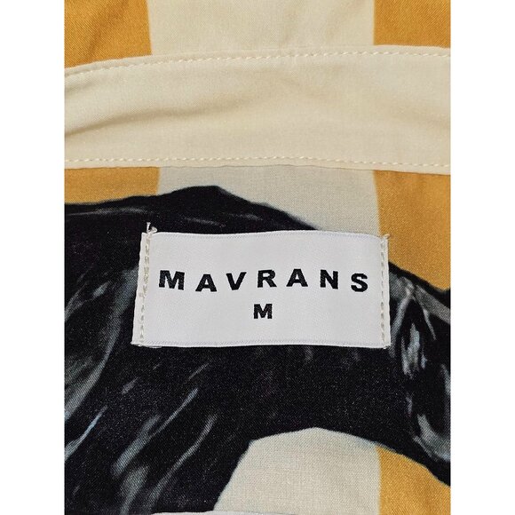 Mavrans Women's Yellow Stripes/Pantera Design Crop Top Size M 157 - Picture 6 of 15